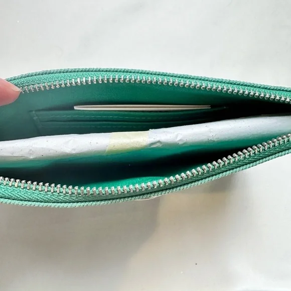 Coach Essential Denim Small Wristlet (Green) NWT - Picture 7 of 8